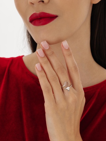 Купить кольцо из серебра с горным хрусталем в интернет-магазине KRASNOE