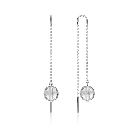 Серьги из серебра с хрусталём