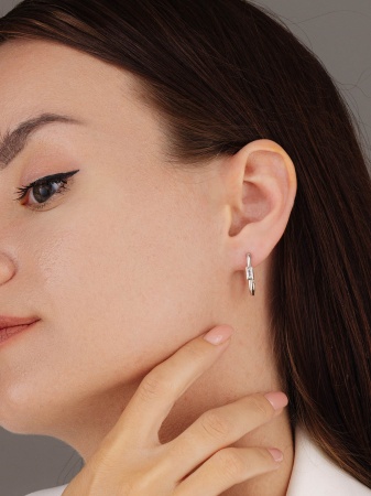 Серьги из серебра с фанитами