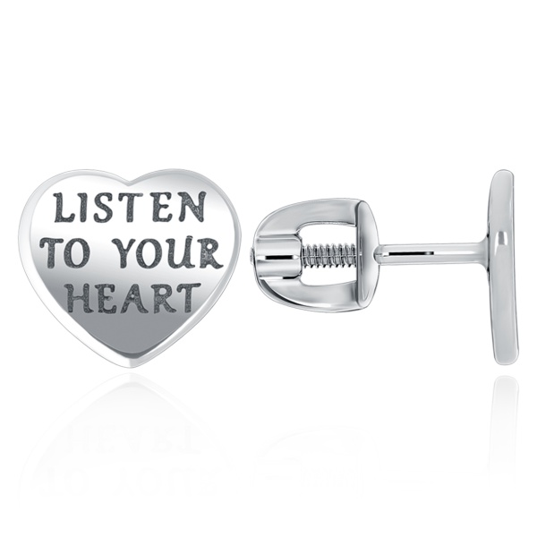 Пусеты из серебра  без вставок в ювелирном интернет-магазине