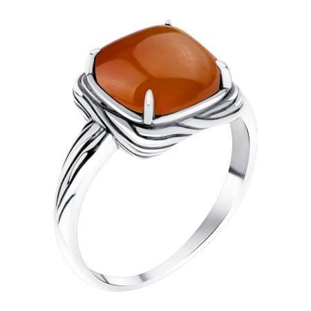 Купить кольцо из серебра с сердоликом в интернет-магазине KRASNOE