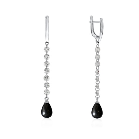 Серьги из серебра с агатом 2340390613-20 от KRASNOE, металл Серебро, вставка Агат