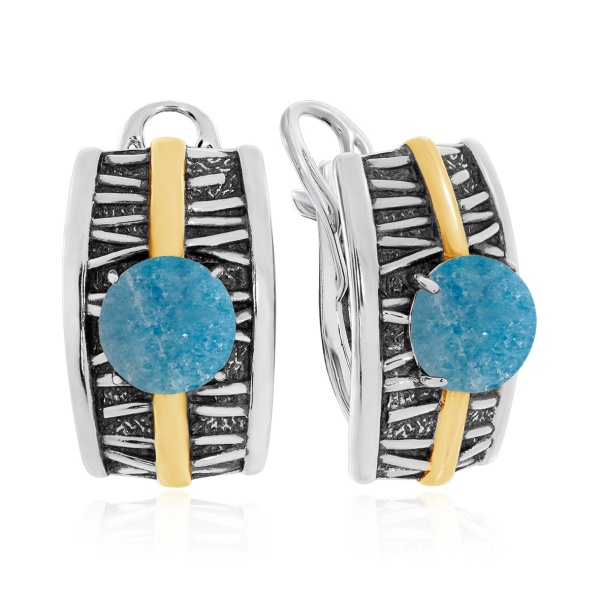 Серьги из серебра с виоланами 2317В01754 от KRASNOE, металл Серебро, вставка Виолан