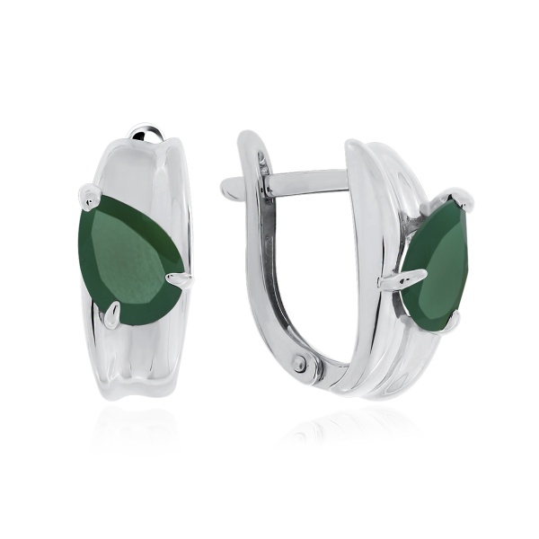 Серьги из серебра с агатами 2340391672-60 от KRASNOE, металл Серебро, вставка Агат