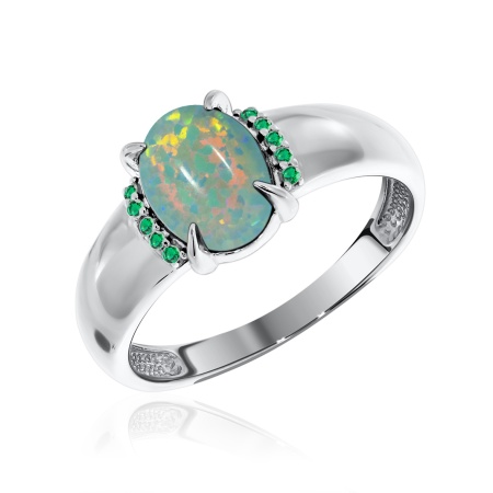 Купить кольцо из серебра с опалом в интернет-магазине KRASNOE