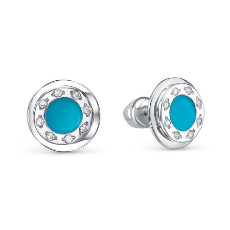 Серьги из серебра с0505141 от KRASNOE, металл Серебро, вставка Эмаль