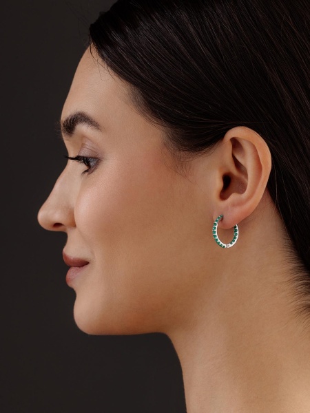 Серьги из серебра с агатами 2340391315-60 от KRASNOE, металл Серебро, вставка Агат