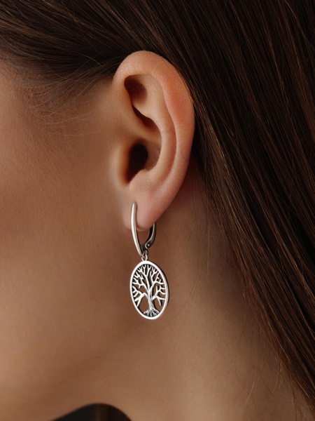 Серьги из серебра без вставок в ювелирном интернет-магазине