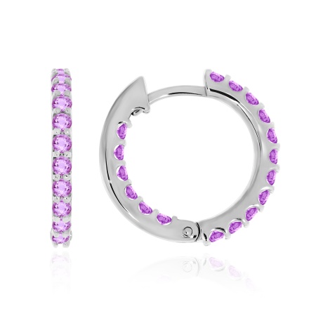 Серьги из серебра с аметист 2340061315 от KRASNOE, металл Серебро, вставка Аметист