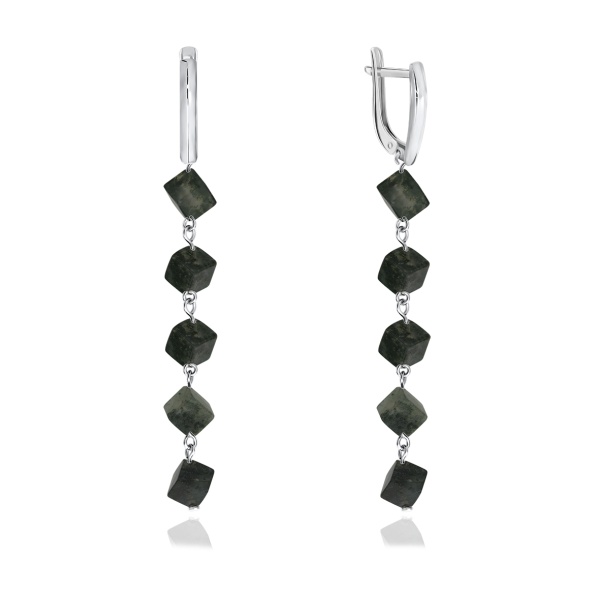 Серьги из серебра с агатами 2340390649-61 от KRASNOE, металл Серебро, вставка Агат