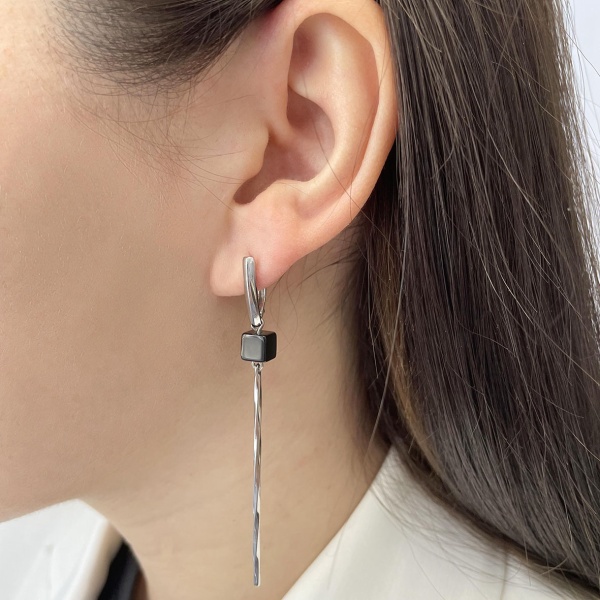 Серьги из серебра с агатами 2340390824-20 от KRASNOE, металл Серебро, вставка Агат