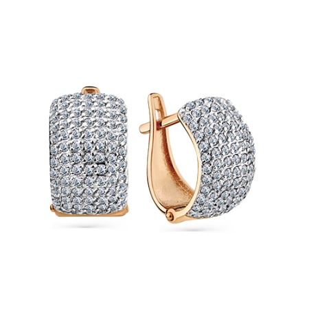 Серьги из золота с фианитом 02-3-382-0001-011 от KRASNOE, металл Золото, вставка Фианит