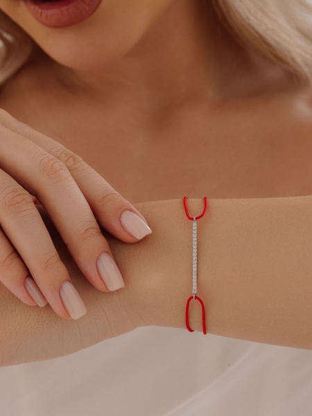 Купить браслет из серебра с фианитами