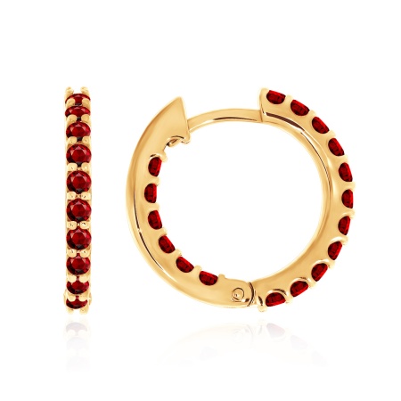 Серьги из серебра с гранатами