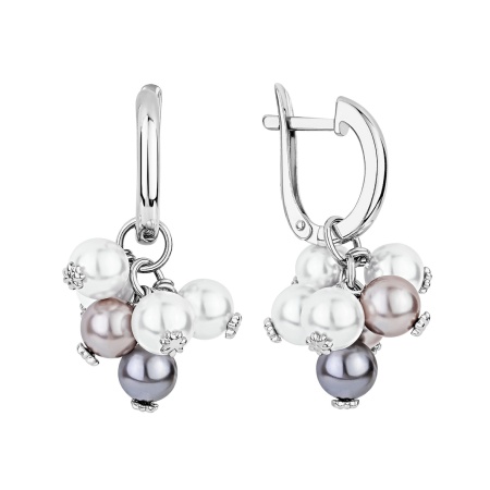 Серьги из серебра с жемчугом