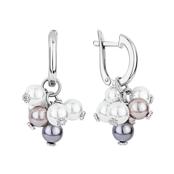 Серьги из серебра с жемчугом