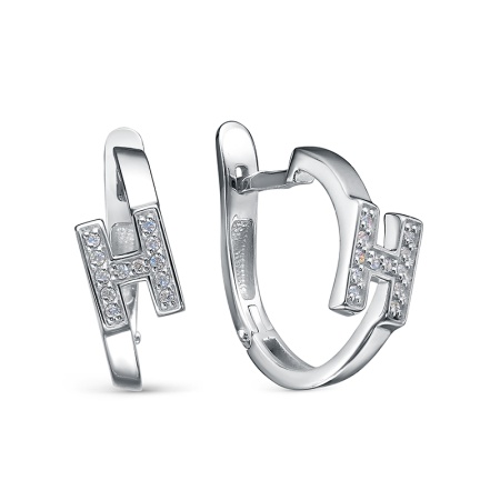 Серьги из серебра с1205337 от KRASNOE, металл Серебро, вставка Фианит