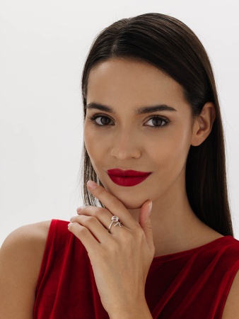 Купить кольцо из серебра с горным хрусталем в интернет-магазине KRASNOE