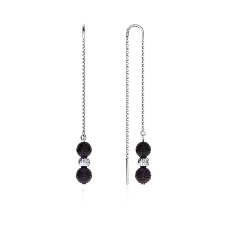 Серьги из серебра с авантюрином 2340360720-80 от KRASNOE, металл Серебро, вставка Авантюрин Синт.