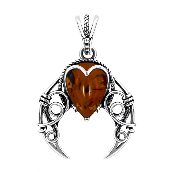 Купить подвеска из серебра с янтарём