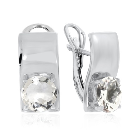 Серьги из серебра с хрусталём