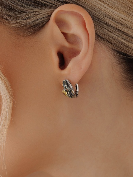 Серьги из серебра с фианитами в ювелирном интернет-магазине