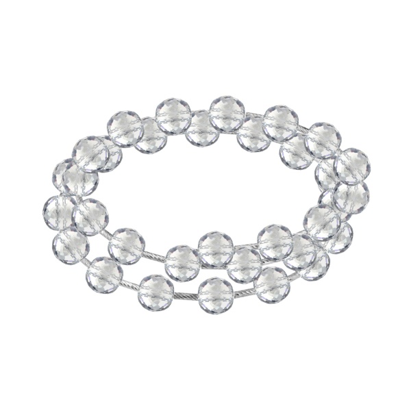 Купить браслет из серебра с проволока (с памятью)ом и хрусталём