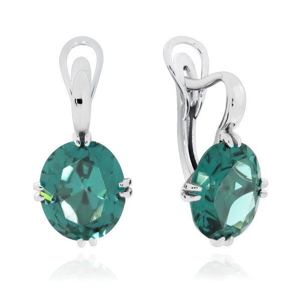 Серьги из серебра с ситаллом