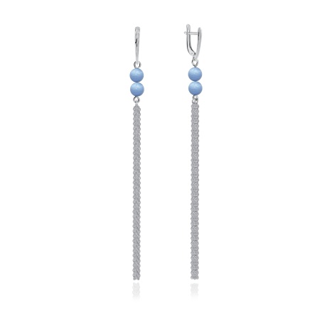 Серьги из серебра с агатом 2340392318-84 от KRASNOE, металл Серебро, вставка Агат