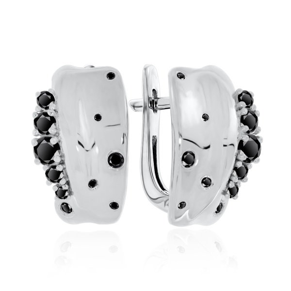 Серьги из серебра с ситаллом со скидкой