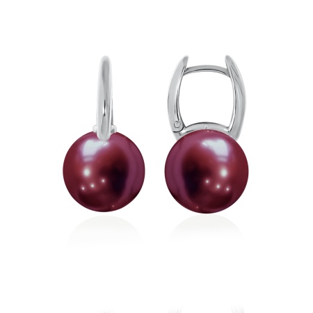 Серьги из серебра с жемчугом 2340244318-37 от KRASNOE, металл Серебро, вставка Жемчуг Имитация