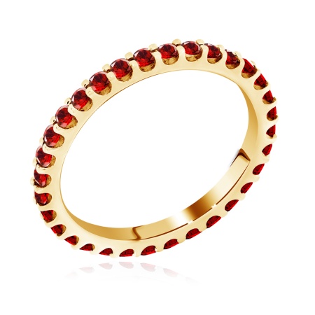 Купить кольцо из серебра с гранатами в интернет-магазине KRASNOE