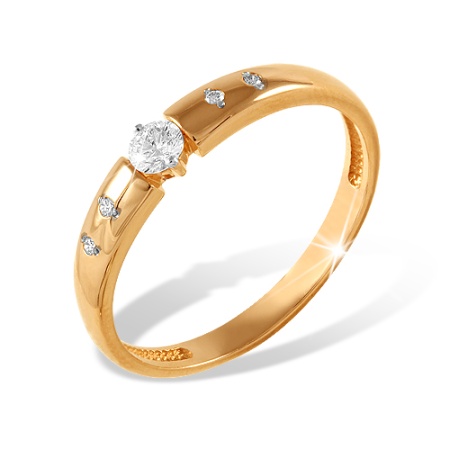 Купить кольцо из золота с бриллиантом в интернет-магазине KRASNOE
