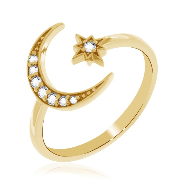 Купить кольцо из серебра с фианитами в интернет-магазине KRASNOE