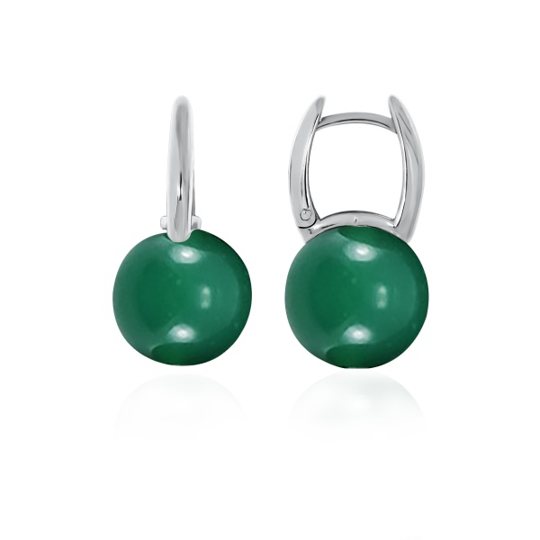 Серьги из серебра с агатом