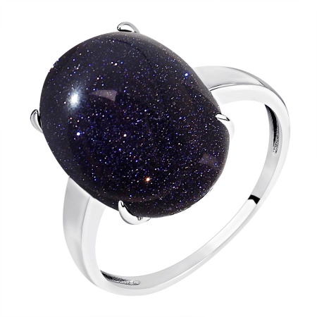 Купить кольцо из серебра с авантюрином в интернет-магазине KRASNOE