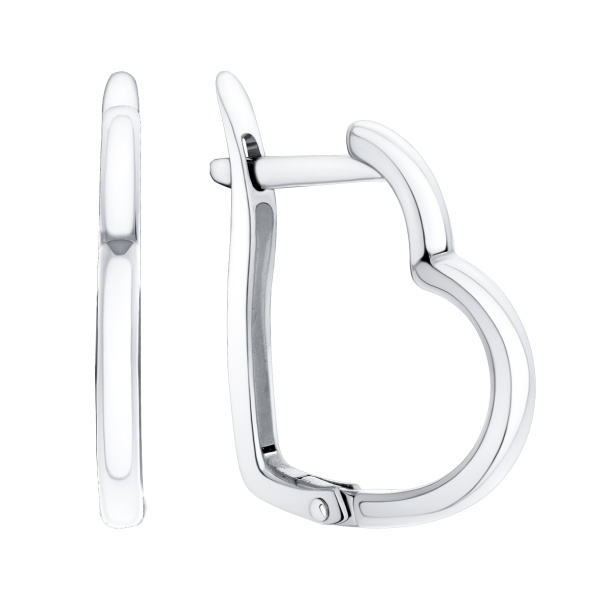 Серьги из серебра без вставок 2340401893 от KRASNOE, металл Серебро, вставка Без вставок