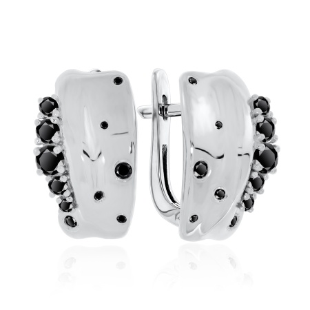 Серьги из серебра с ситаллом 2340881158-20 от KRASNOE, металл Серебро, вставка Ситалл