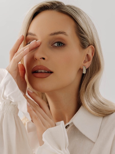 Серьги из серебра без вставок