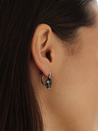 Серьги из серебра с ситаллами