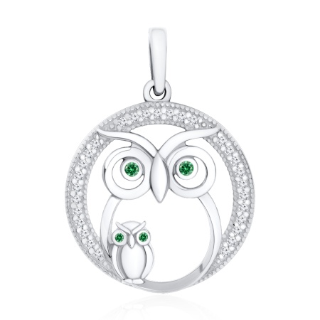 Купить подвеска из серебра с ситаллами и фианитами