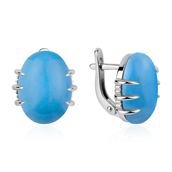 Серьги из серебра с бирюзой в ювелирном интернет-магазине