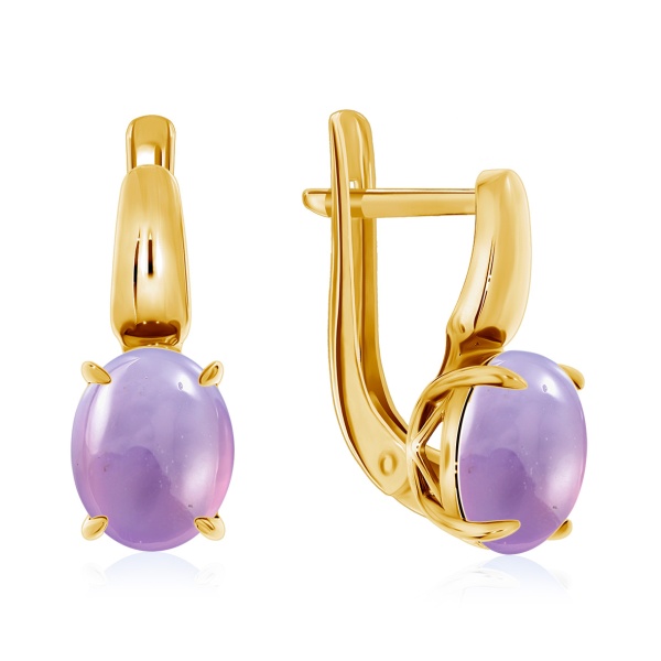 Серьги из серебра с синтетическими корундами со скидкой