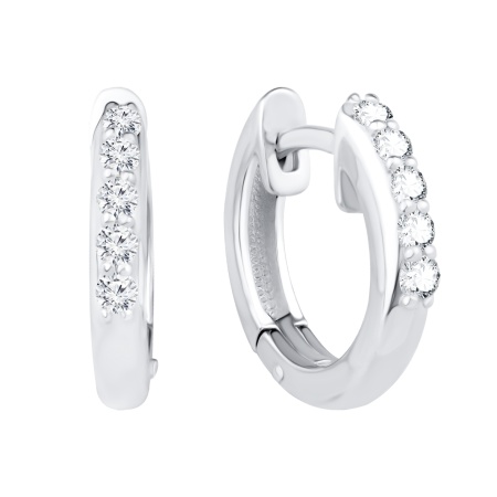 Серьги из серебра с фианитом