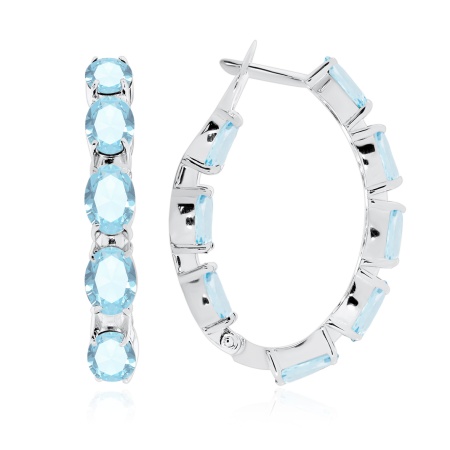 Серьги из серебра с топазом