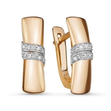 Серьги из золота с бриллиантом БР121273 от KRASNOE, металл Золото, вставка Бриллиант