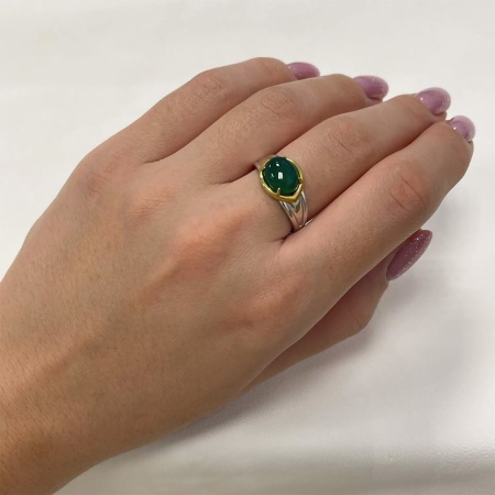 Купить кольцо из серебра с агатом в интернет-магазине KRASNOE