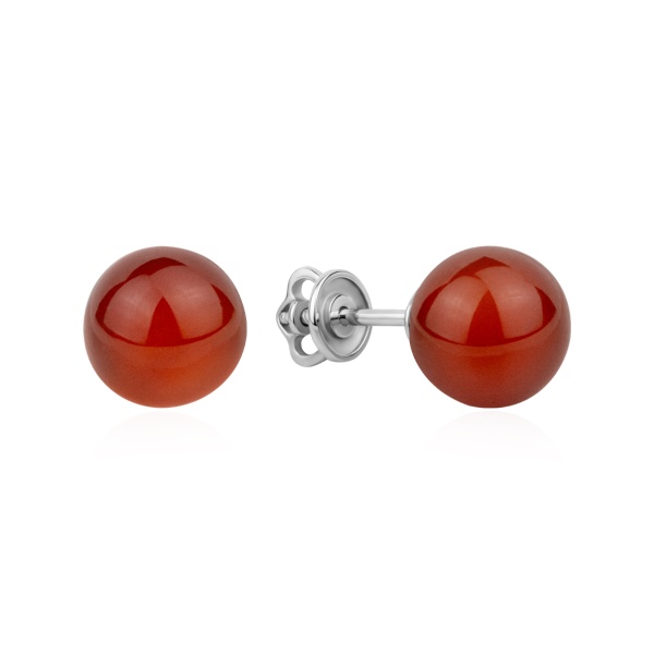 Серьги из серебра с агатом