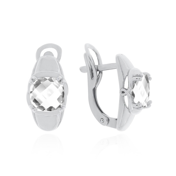 Серьги из серебра с хрусталём