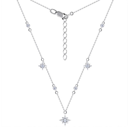 Колье из серебра с фианитом 8340205078л-9-38